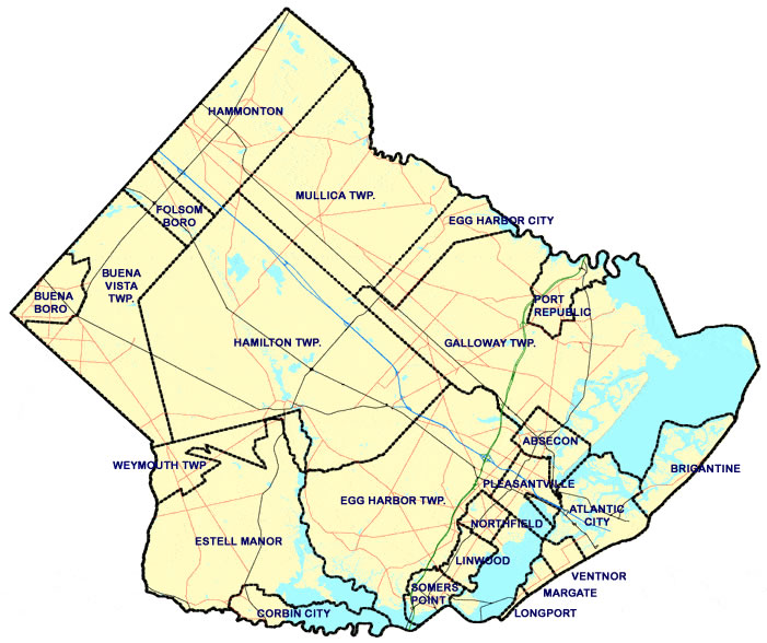 Atlantic County Map Atlantic City County Board Of Realtors